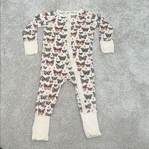 Butterfly Print Infant Convertible Pajamas